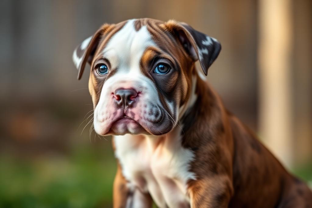 Bulldog Inglés color Chocolate Merle