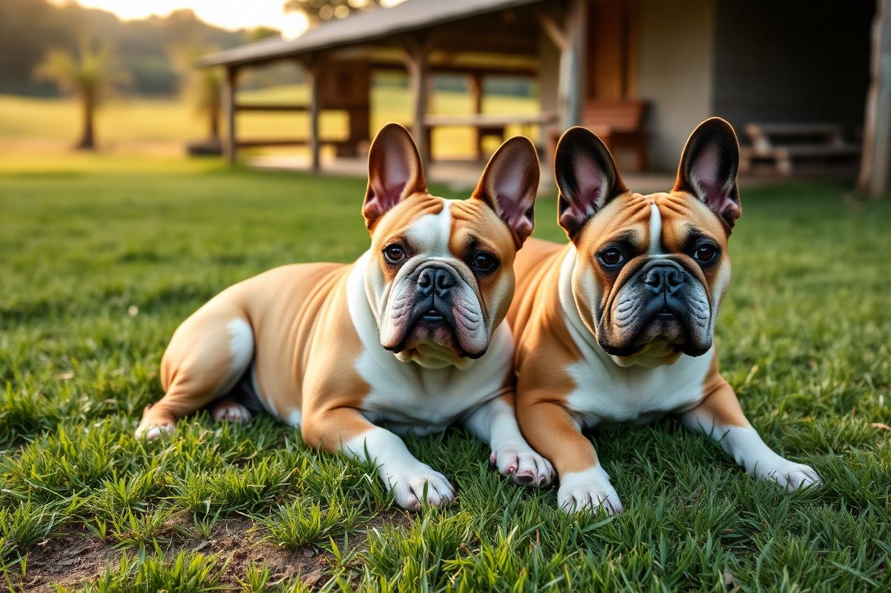 Bulldogs en el criadero Perros Llano Grande