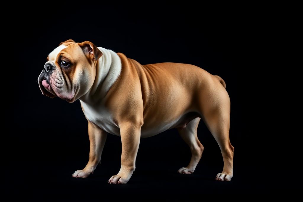 Bulldog Inglés adulto de estructura correcta